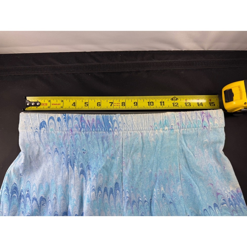 Shirleighs Marbled Art Blue Cotton Skirt Kids Medium Handmade - Picture 6 of 9
